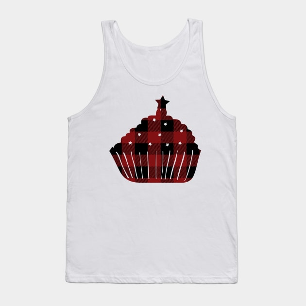 Plaid Cupcake Tank Top by LucyMacDesigns